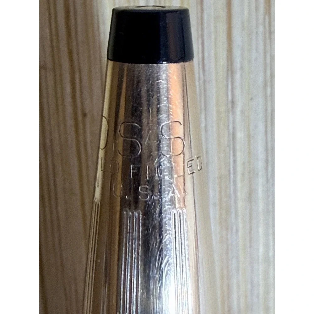 Vintage Cross 1/20 14KT Gold Filled Ballpoint Pen with Pink Leather Rose Sleeve